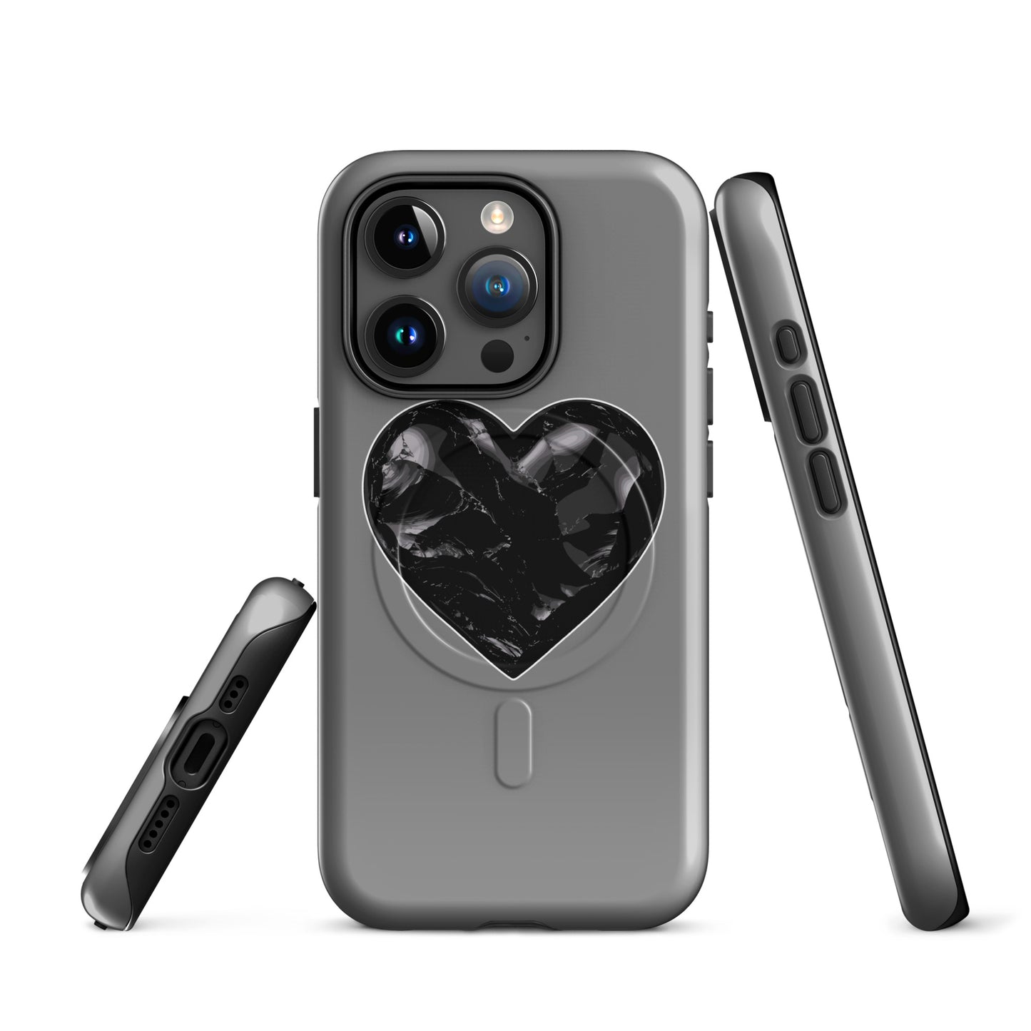 Magsafe Tough Case for iPhone | Obsidian Heartbeat | Heart Crest Logo