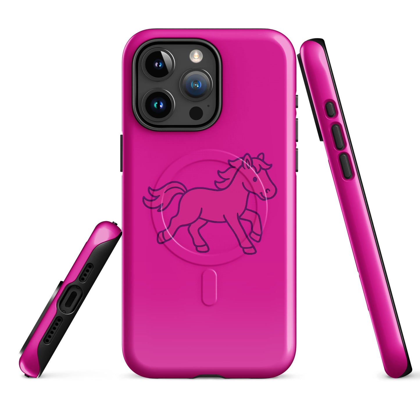 Magsafe Tough Case for iPhone | Pink Pony Athletic Club | Mascot Logo