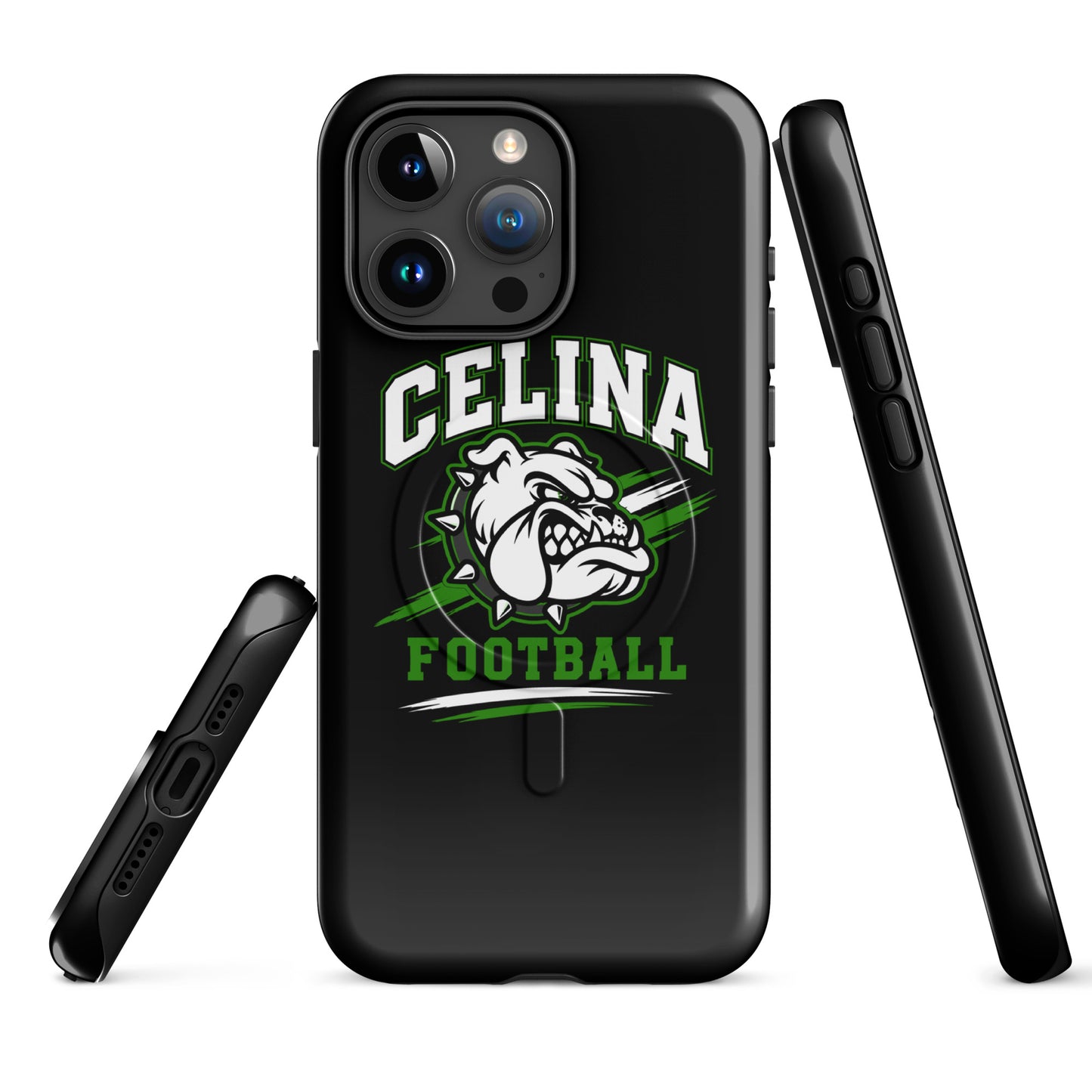 Magsafe Tough Case for iPhone | Celina Black Football | Emblem Logo