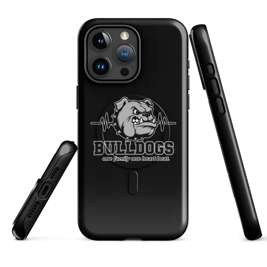 Magsafe Tough Case for iPhone | Celina Recreational Football Black | Bulldogs Crest Logo