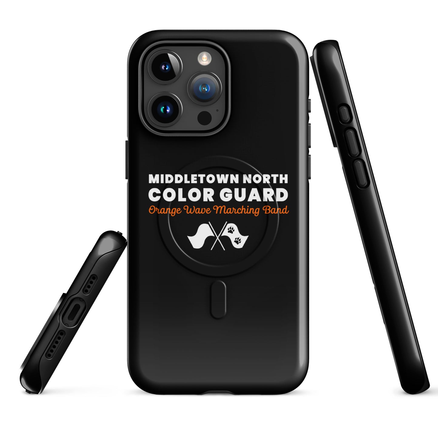 Magsafe Tough Case for iPhone | Orange Wave Marching Band | Modern Script Logo