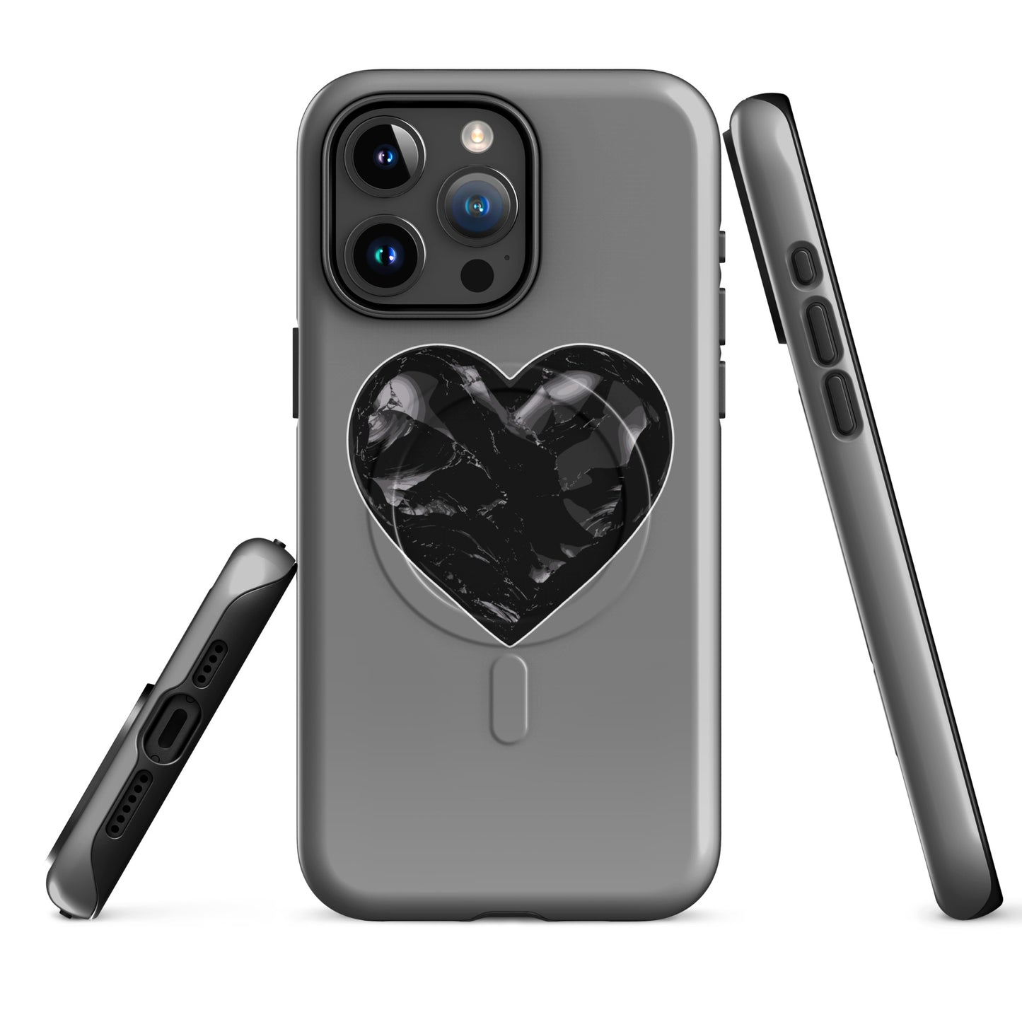 Magsafe Tough Case for iPhone | Obsidian Heartbeat | Heart Crest Logo