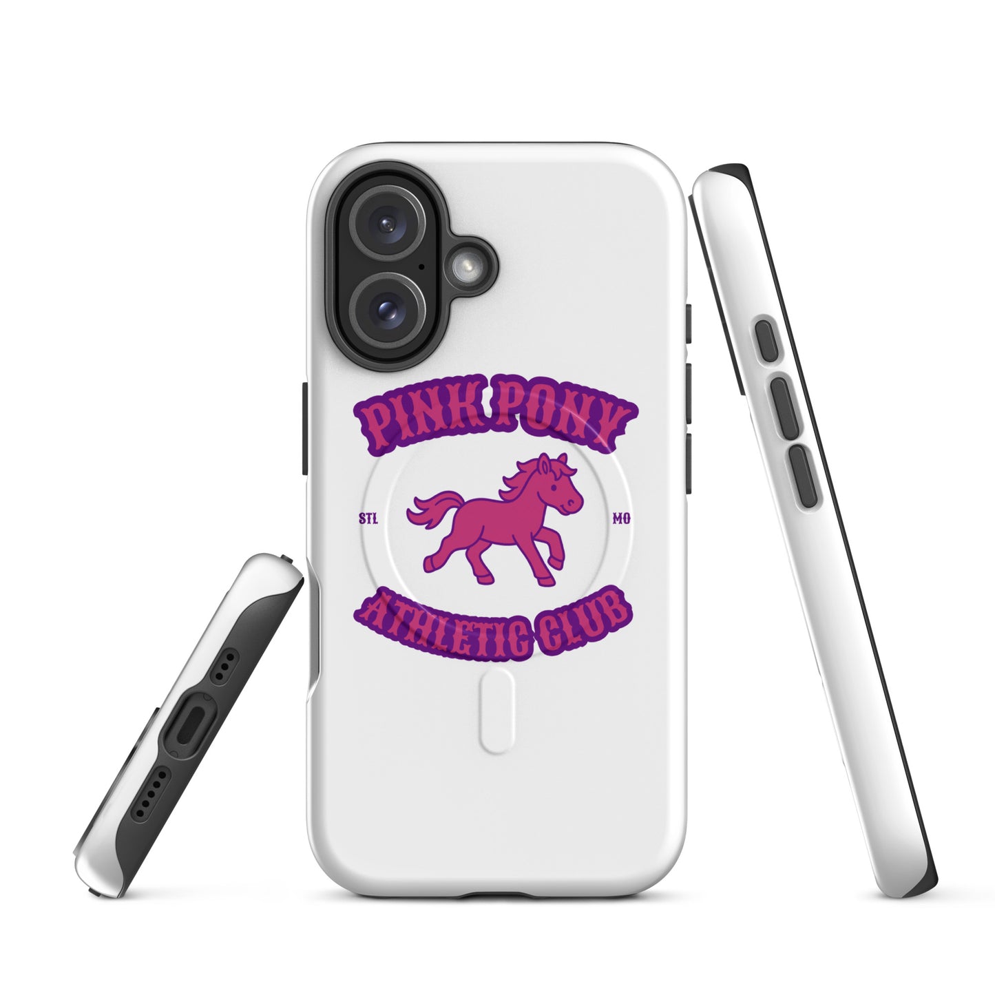 Magsafe Tough Case for iPhone | Pink Pony Athletic Club | Crest Logo