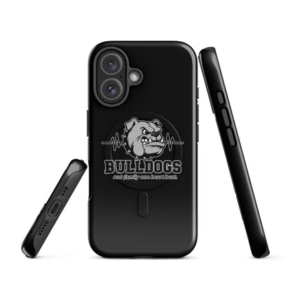 Magsafe Tough Case for iPhone | Celina Recreational Football Black | Bulldogs Crest Logo