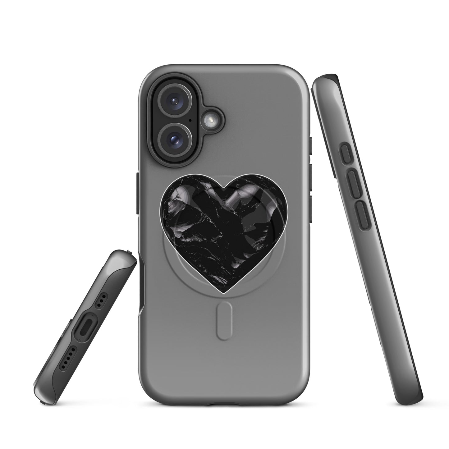 Magsafe Tough Case for iPhone | Obsidian Heartbeat | Heart Crest Logo