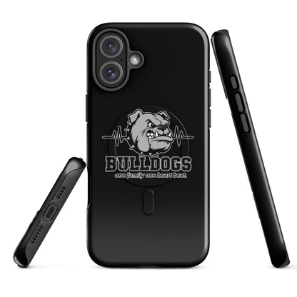 Magsafe Tough Case for iPhone | Celina Recreational Football Black | Bulldogs Crest Logo