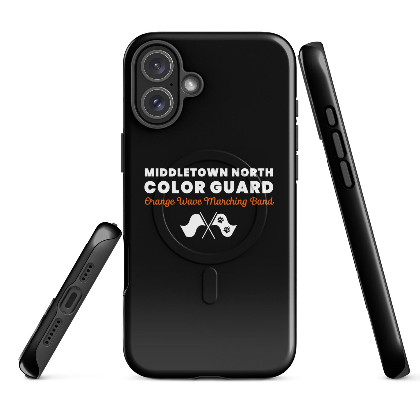 Magsafe Tough Case for iPhone | Orange Wave Marching Band | Modern Script Logo