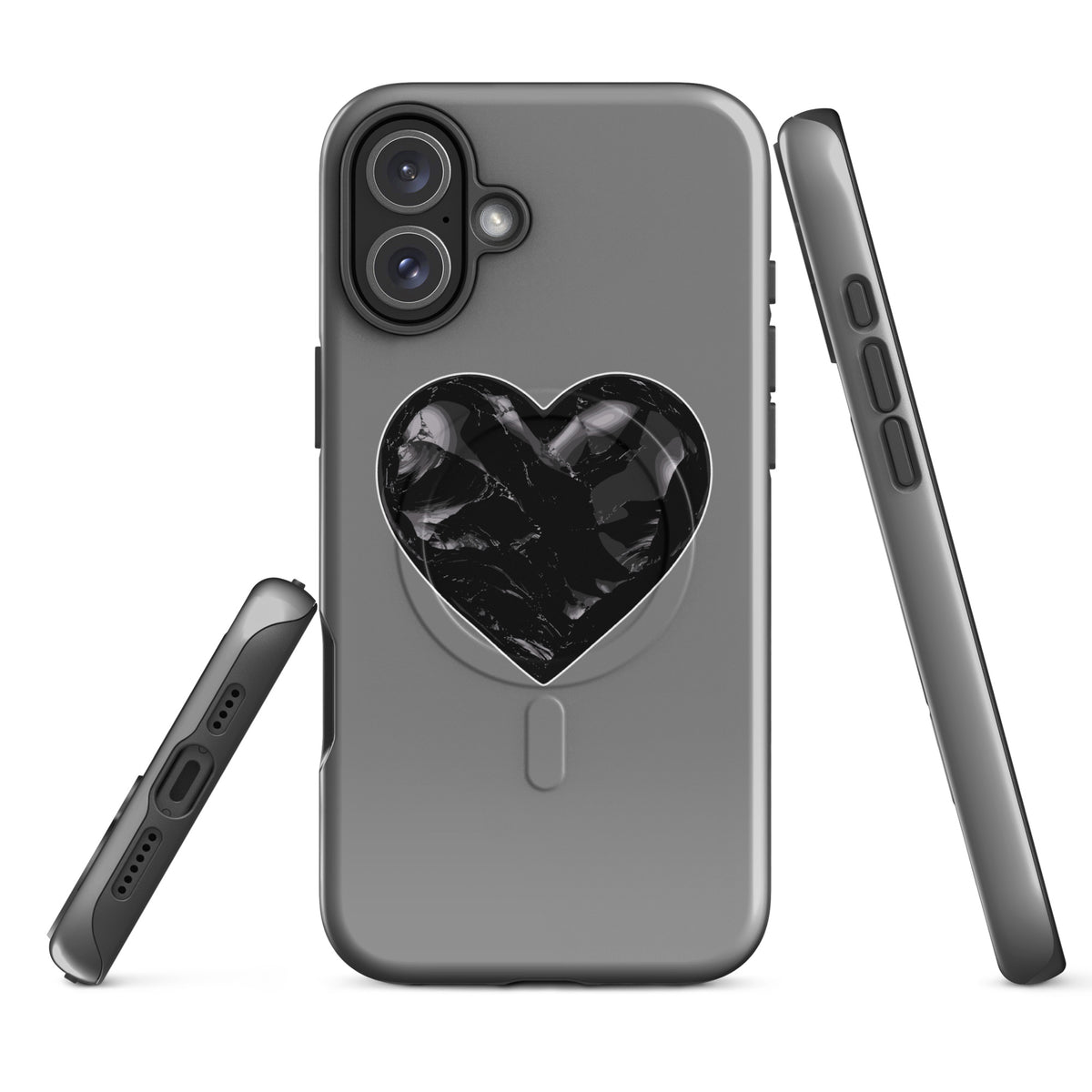 Magsafe Tough Case for iPhone | Obsidian Heartbeat | Heart Crest Logo