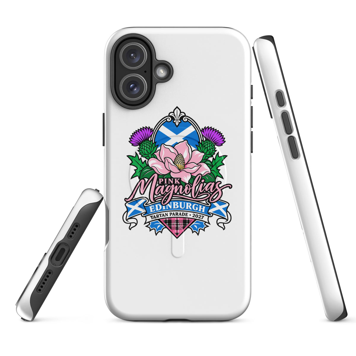 Magsafe Tough Case for iPhone | Pink Magnolias Dance | Valor Logo