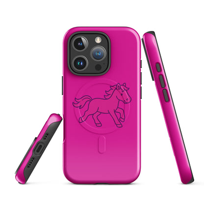 Magsafe Tough Case for iPhone | Pink Pony Athletic Club | Mascot Logo