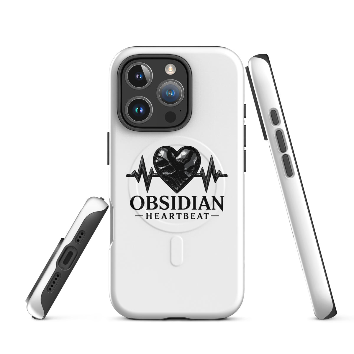 Magsafe Tough Case for iPhone | Obsidian Heartbeat | Pulse Athletics Logo