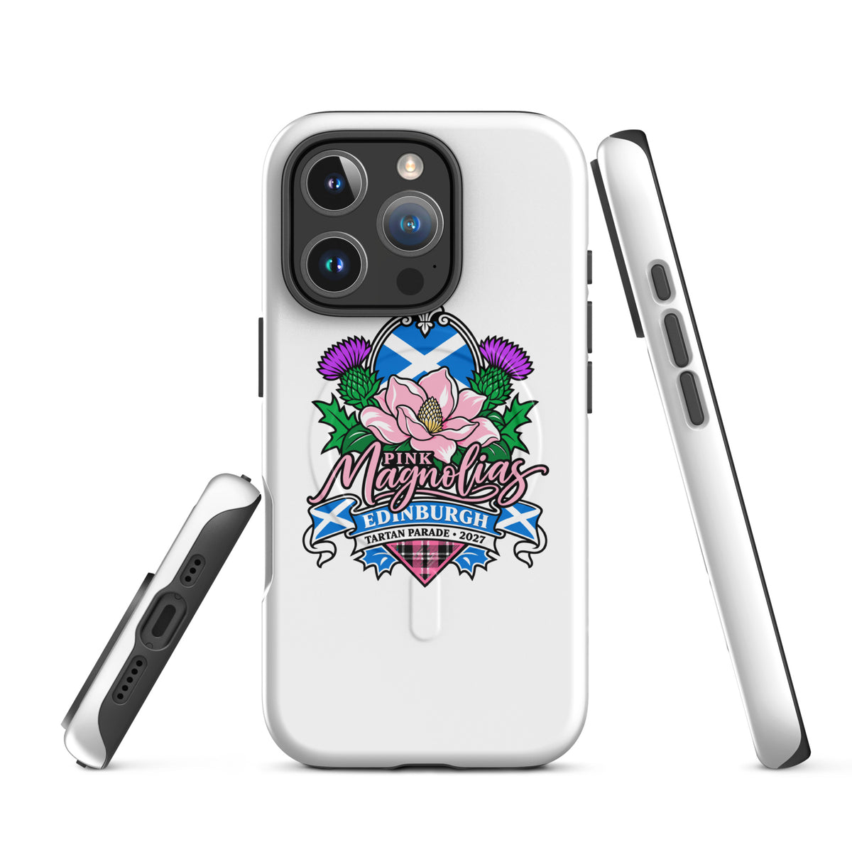 Magsafe Tough Case for iPhone | Pink Magnolias Dance | Valor Logo