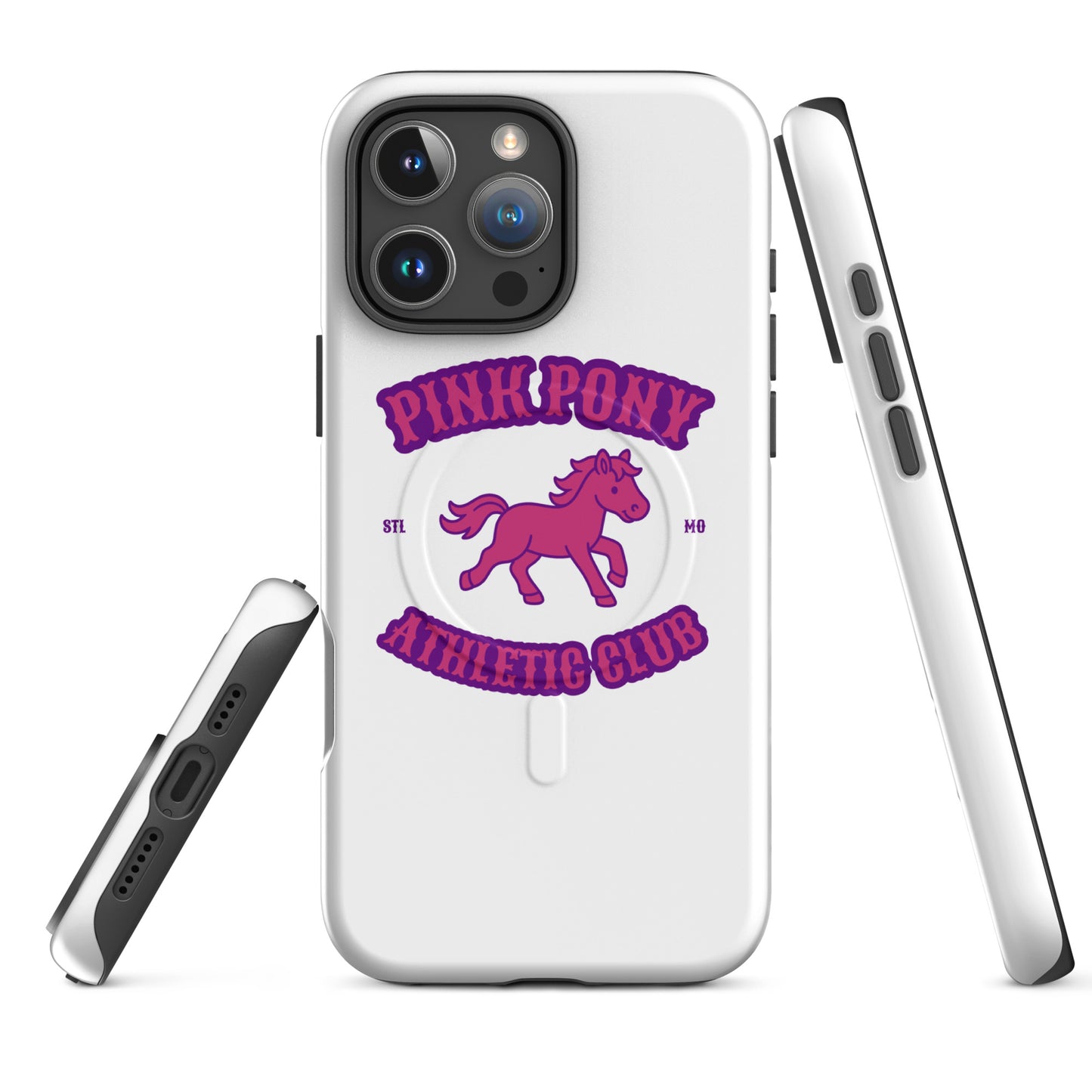 Magsafe Tough Case for iPhone | Pink Pony Athletic Club | Crest Logo