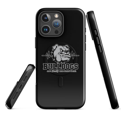 Magsafe Tough Case for iPhone | Celina Recreational Football Black | Bulldogs Crest Logo