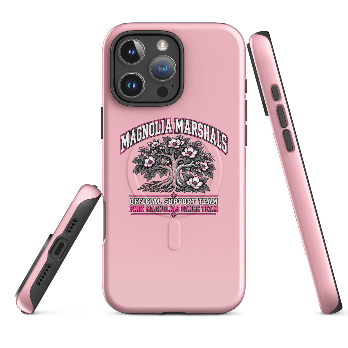 Magsafe Tough Case for iPhone | Pink Magnolias Dance | Crest Logo