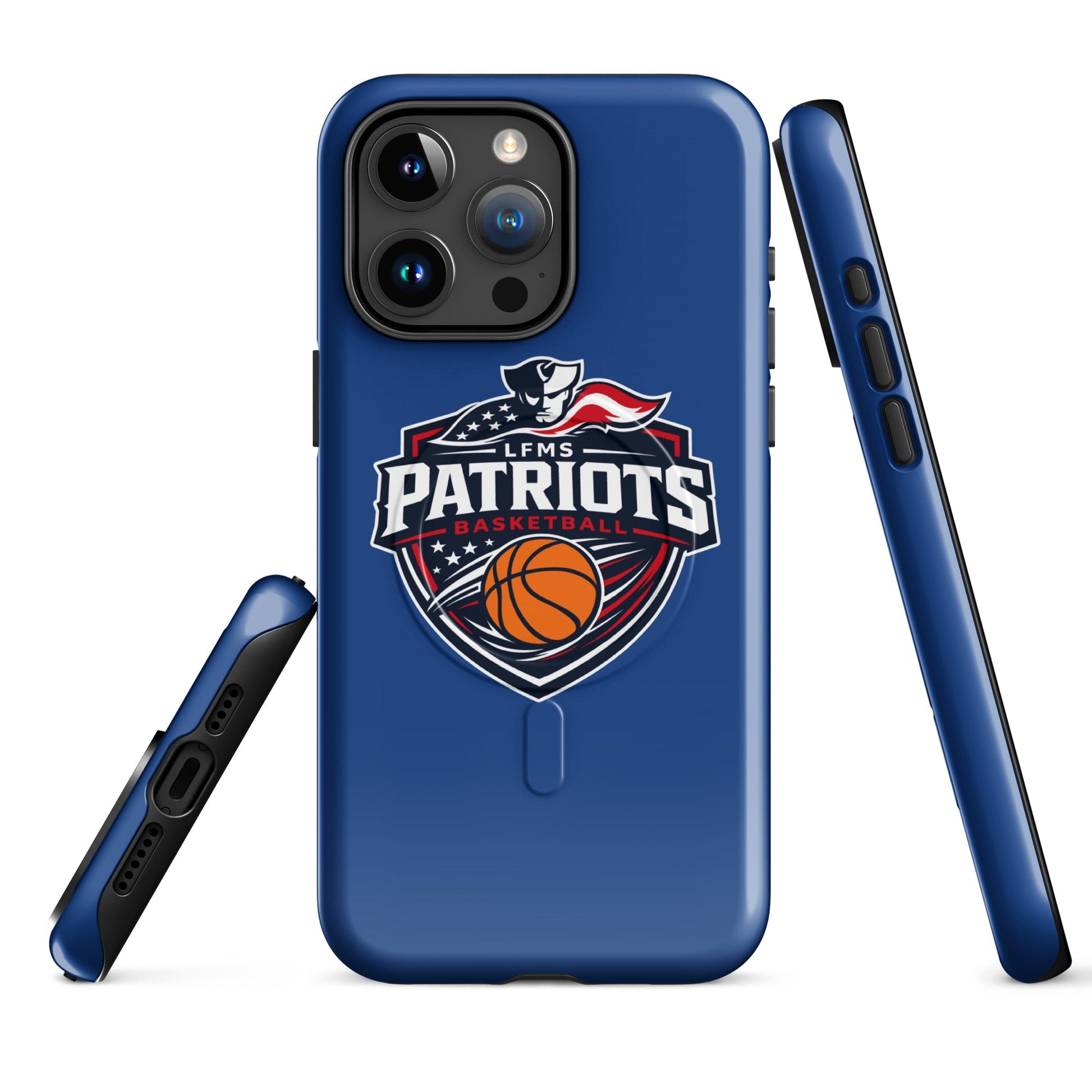 Magsafe Tough Case for iPhone | LFMS Athletics | Patriots Basketball Logo