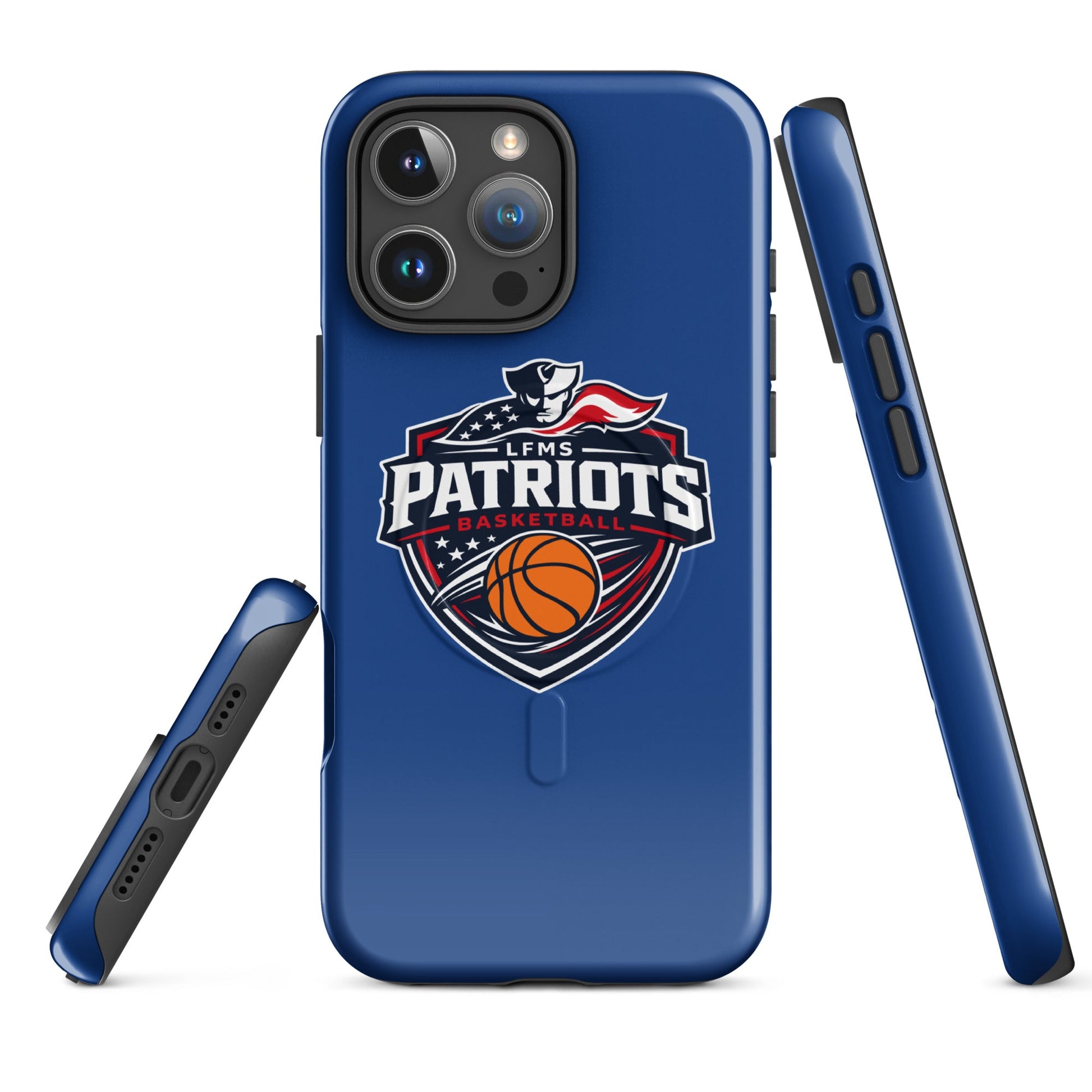 Magsafe Tough Case for iPhone | LFMS Athletics | Patriots Basketball Logo