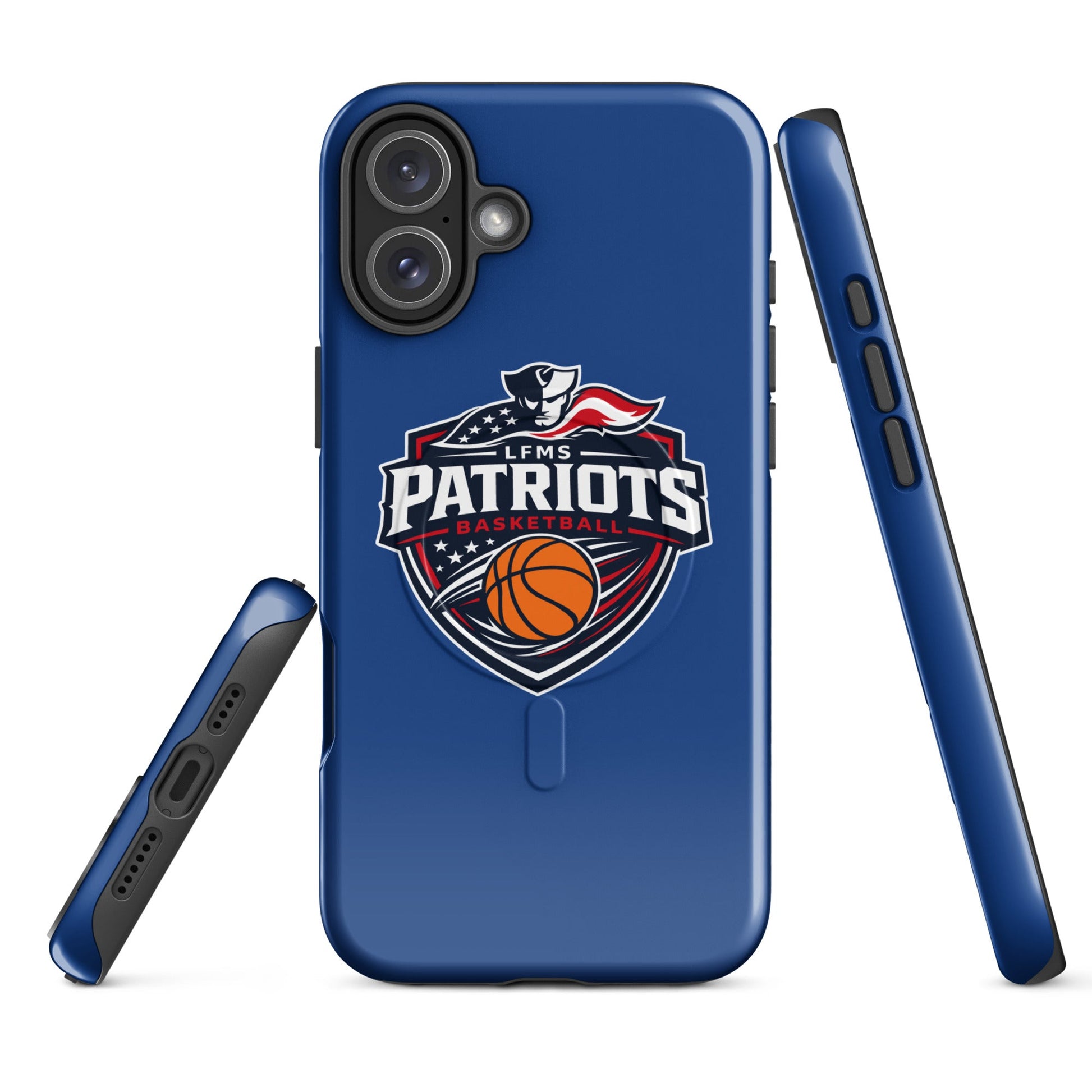 Magsafe Tough Case for iPhone | LFMS Athletics | Patriots Basketball Logo