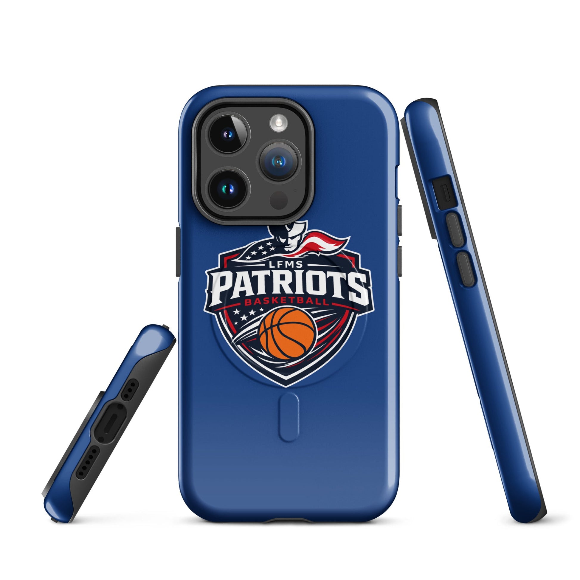 Magsafe Tough Case for iPhone | LFMS Athletics | Patriots Basketball Logo