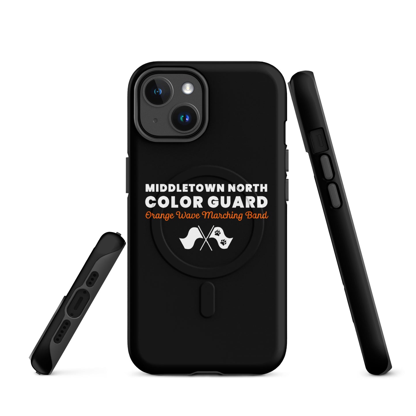 Magsafe Tough Case for iPhone | Orange Wave Marching Band | Modern Script Logo