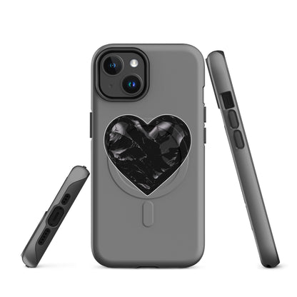 Magsafe Tough Case for iPhone | Obsidian Heartbeat | Heart Crest Logo