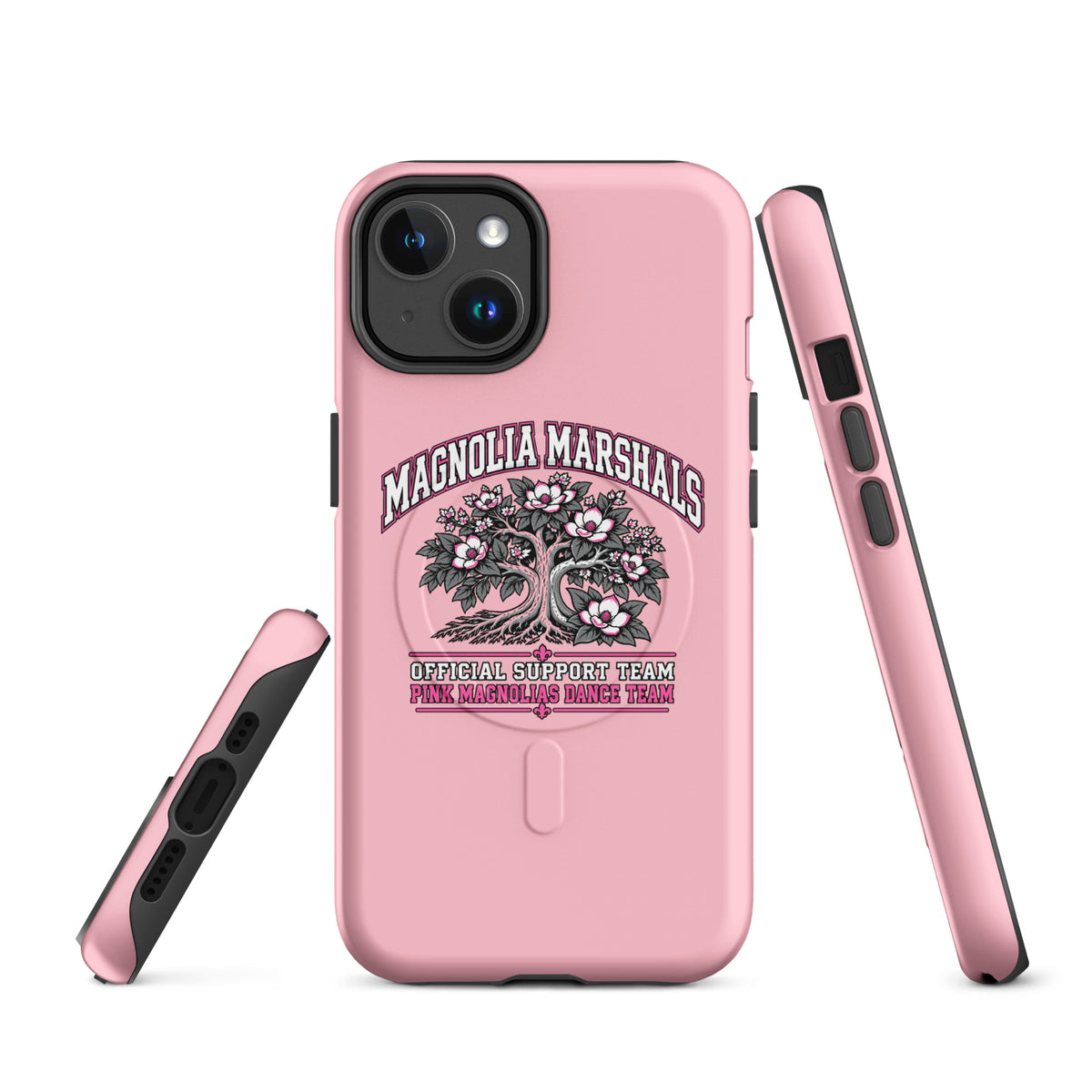 Magsafe Tough Case for iPhone | Pink Magnolias Dance | Crest Logo