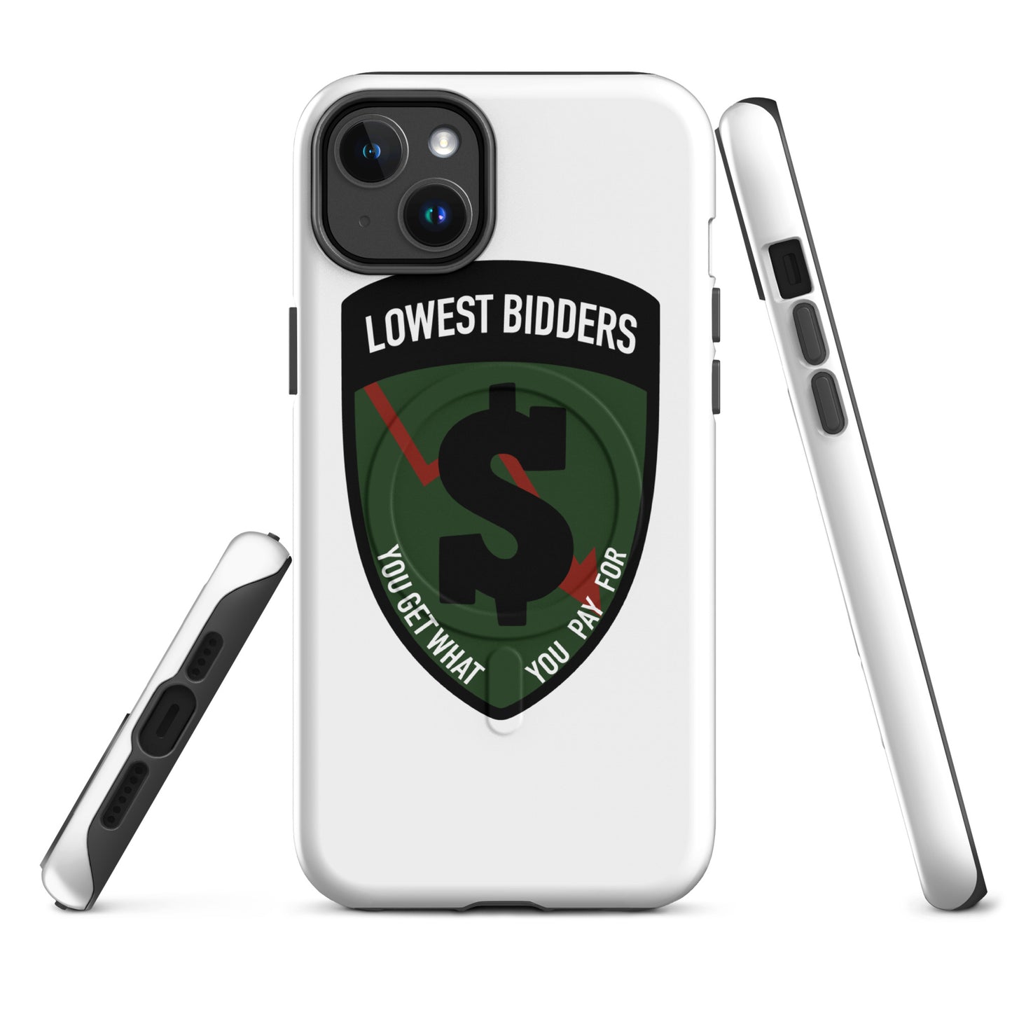 Magsafe Tough Case for iPhone | The Lowest Bidders | Shield Logo