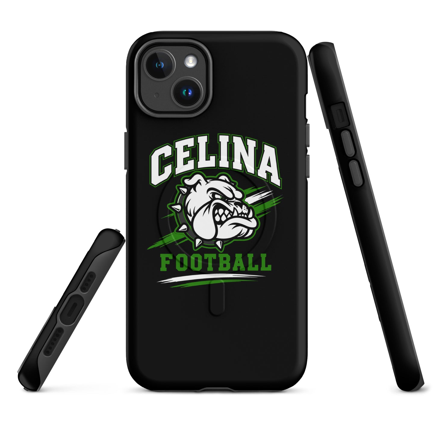 Magsafe Tough Case for iPhone | Celina Black Football | Emblem Logo