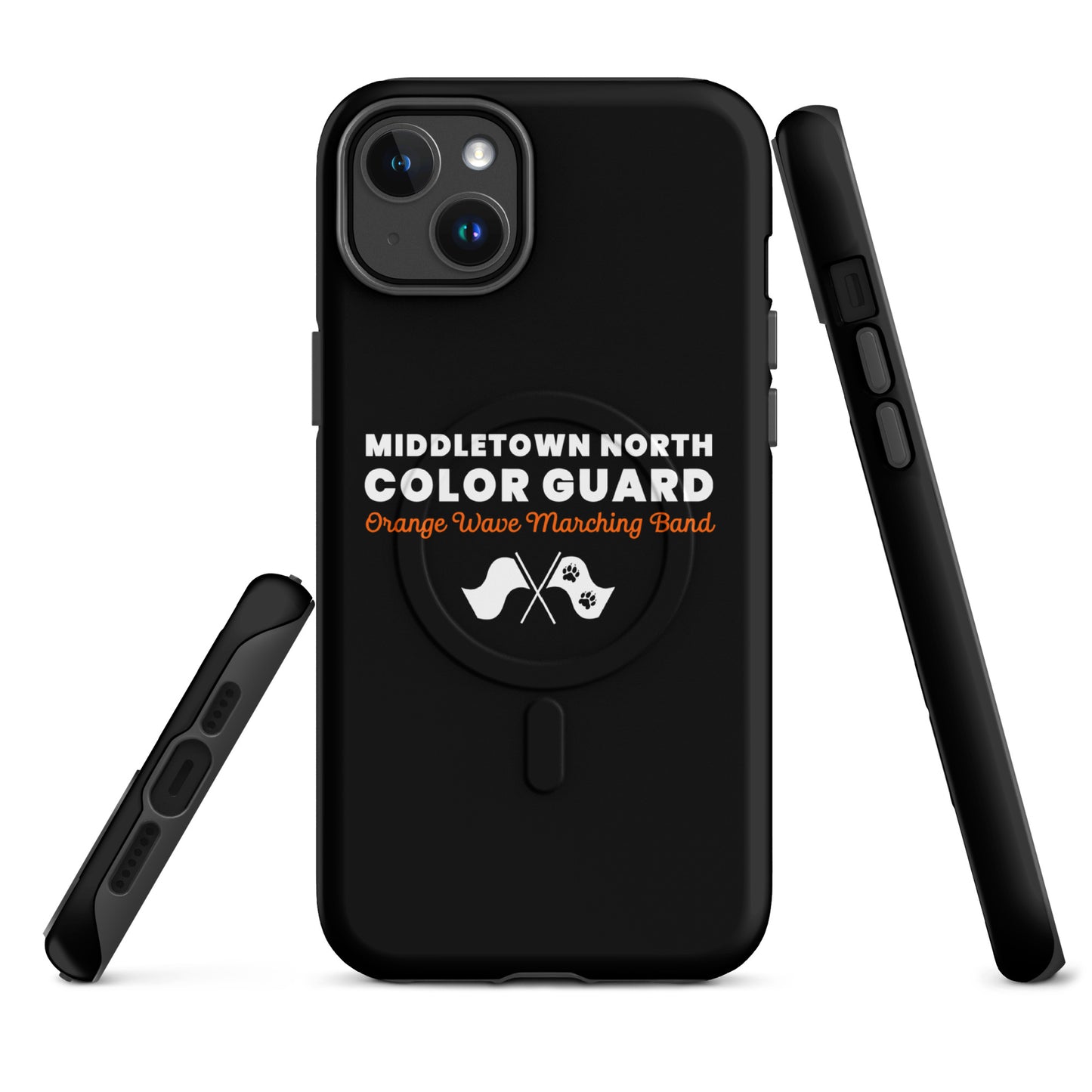 Magsafe Tough Case for iPhone | Orange Wave Marching Band | Modern Script Logo