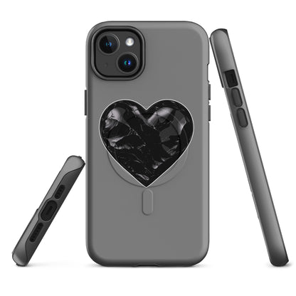 Magsafe Tough Case for iPhone | Obsidian Heartbeat | Heart Crest Logo