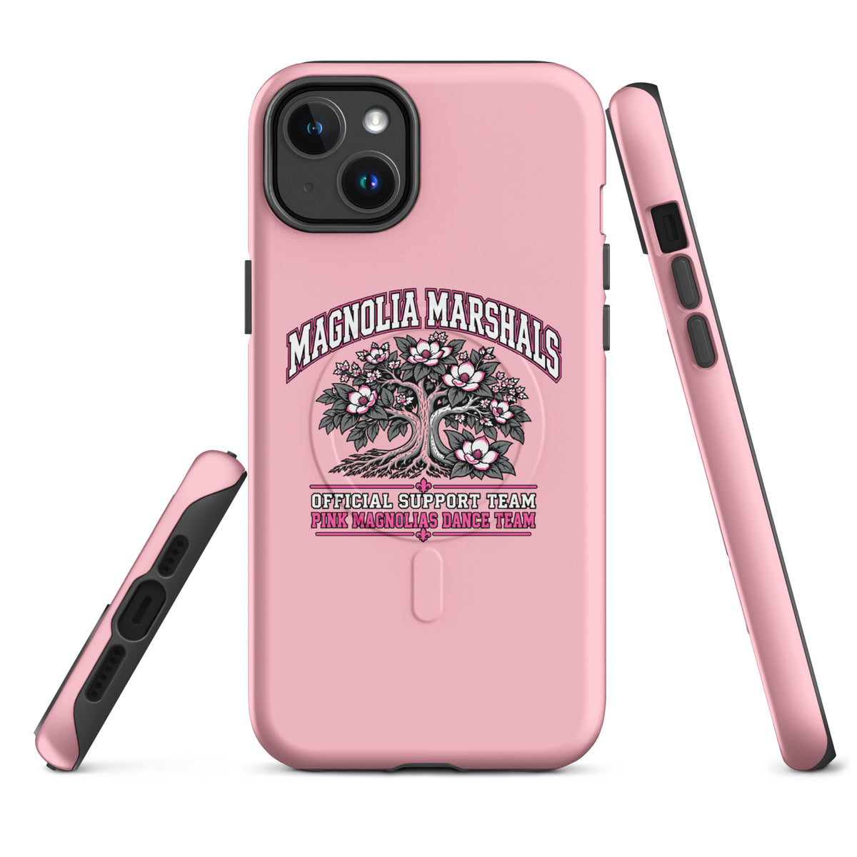Magsafe Tough Case for iPhone | Pink Magnolias Dance | Crest Logo