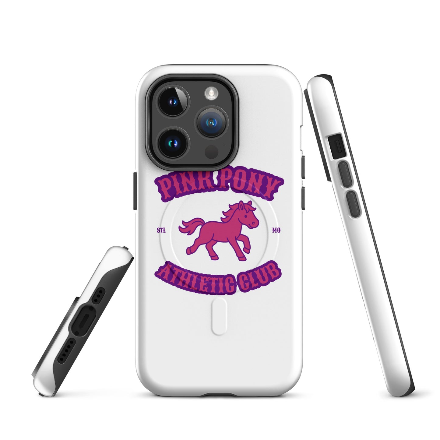 Magsafe Tough Case for iPhone | Pink Pony Athletic Club | Crest Logo