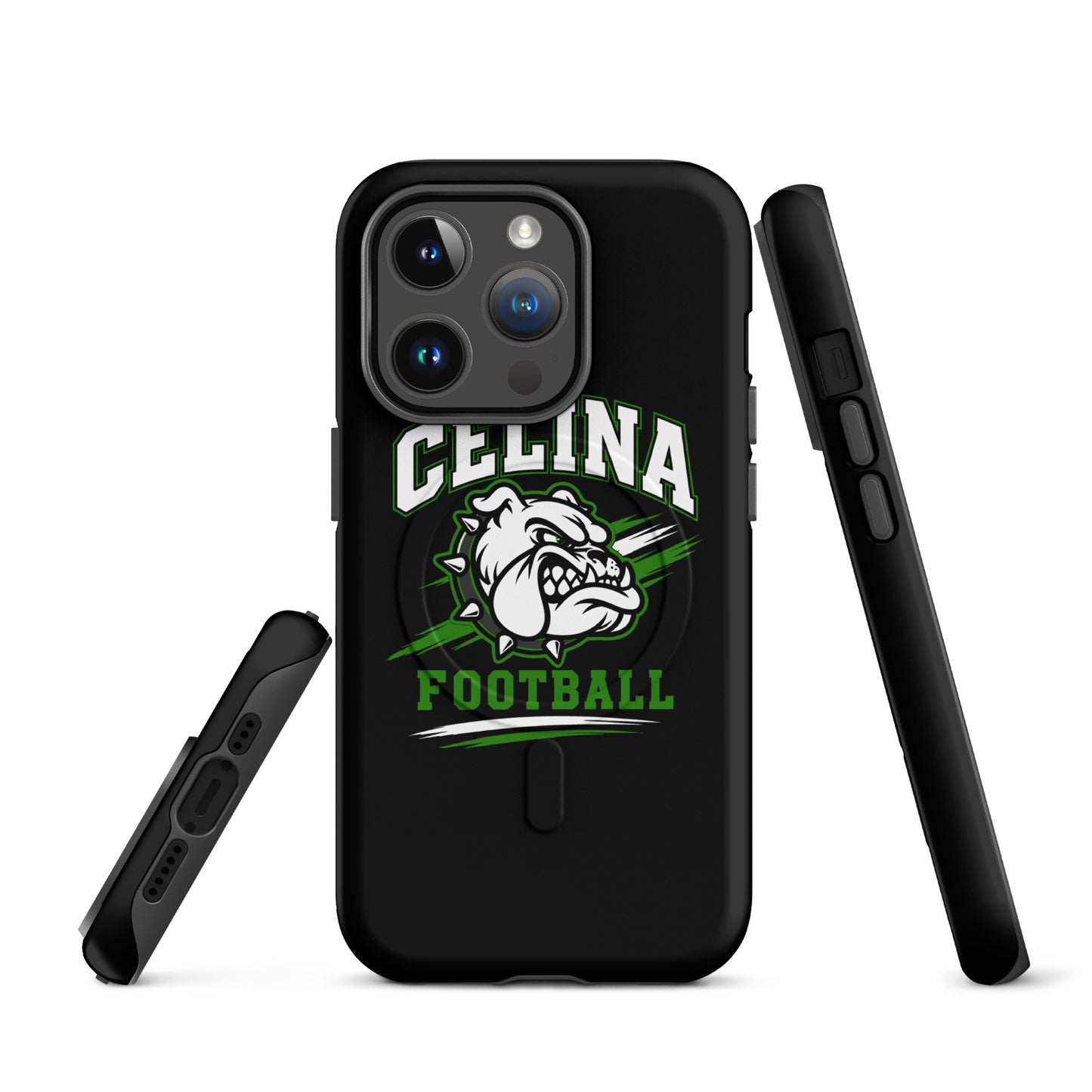 Magsafe Tough Case for iPhone | Celina Black Football | Emblem Logo