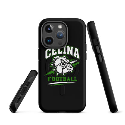 Magsafe Tough Case for iPhone | Celina Black Football | Emblem Logo