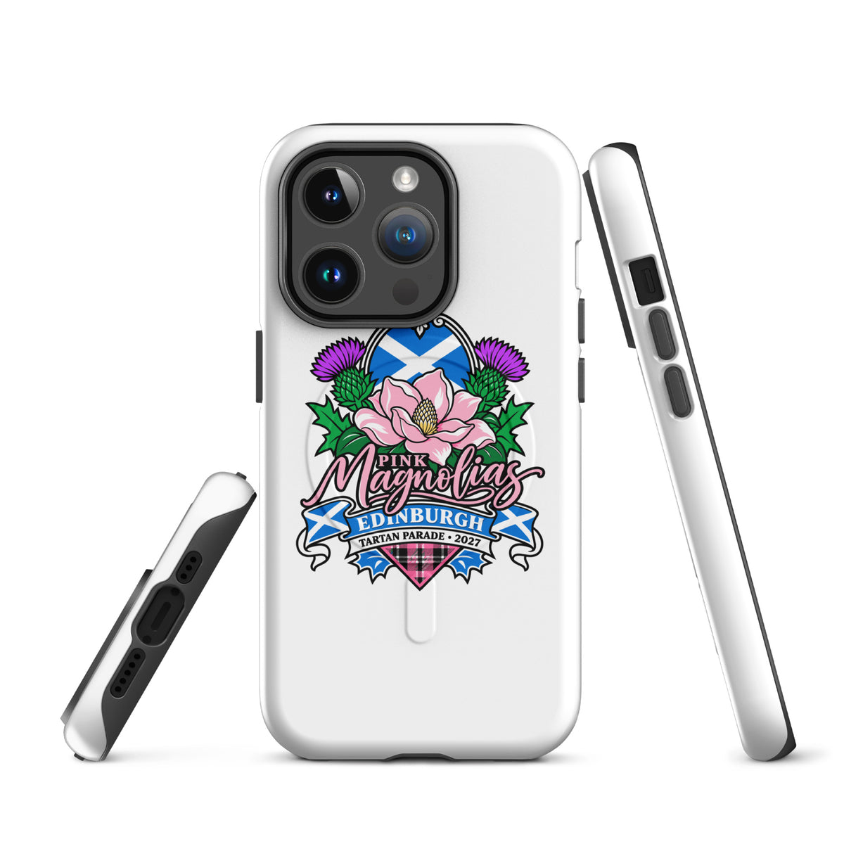 Magsafe Tough Case for iPhone | Pink Magnolias Dance | Valor Logo