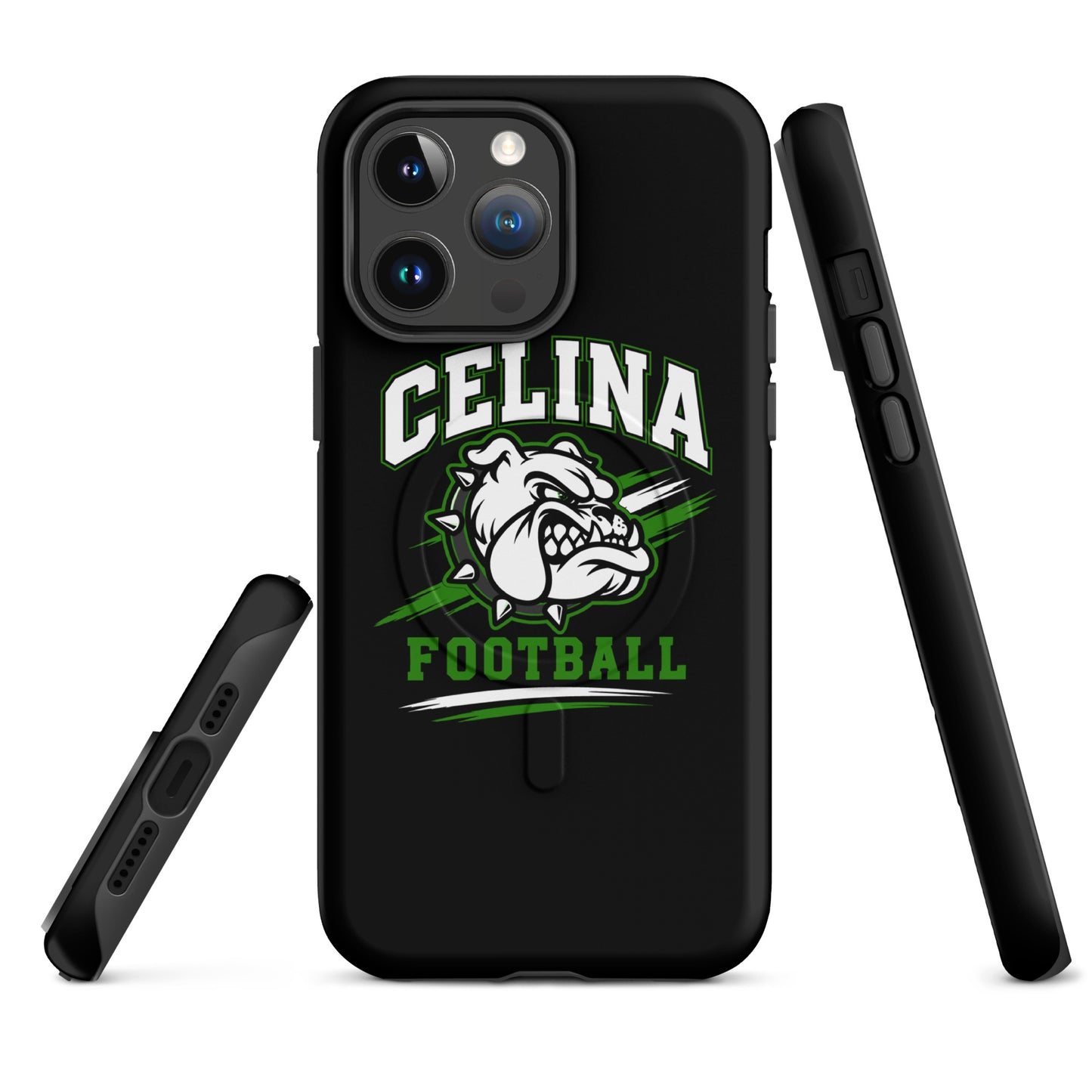 Magsafe Tough Case for iPhone | Celina Black Football | Emblem Logo