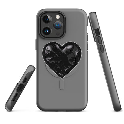 Magsafe Tough Case for iPhone | Obsidian Heartbeat | Heart Crest Logo