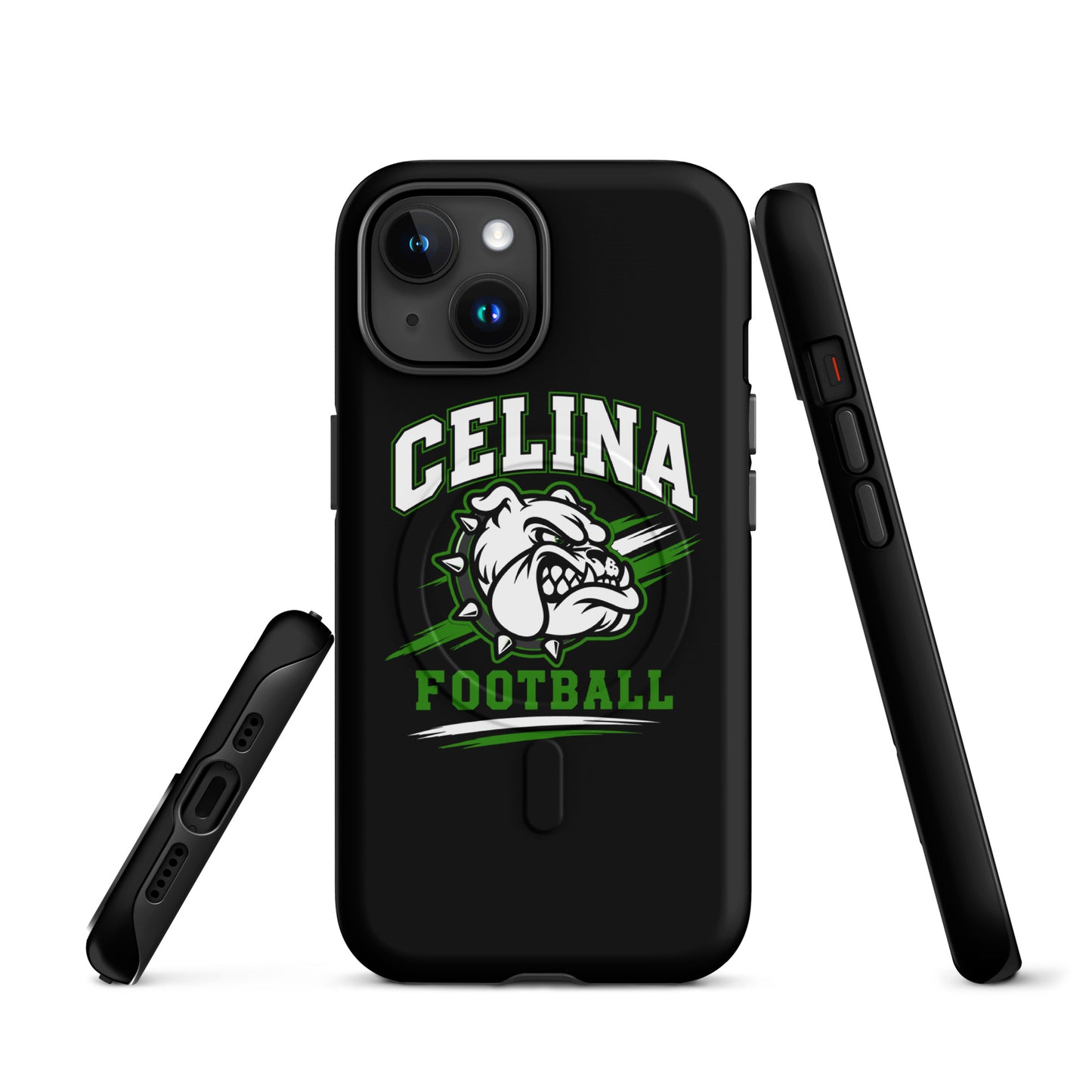 Magsafe Tough Case for iPhone | Celina Black Football | Emblem Logo