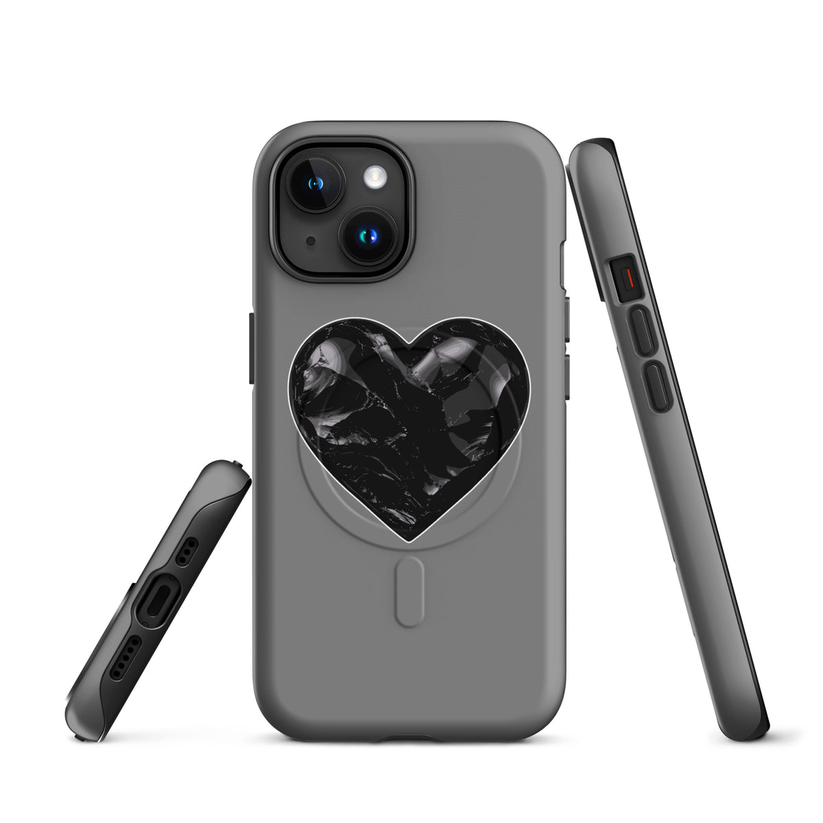 Magsafe Tough Case for iPhone | Obsidian Heartbeat | Heart Crest Logo