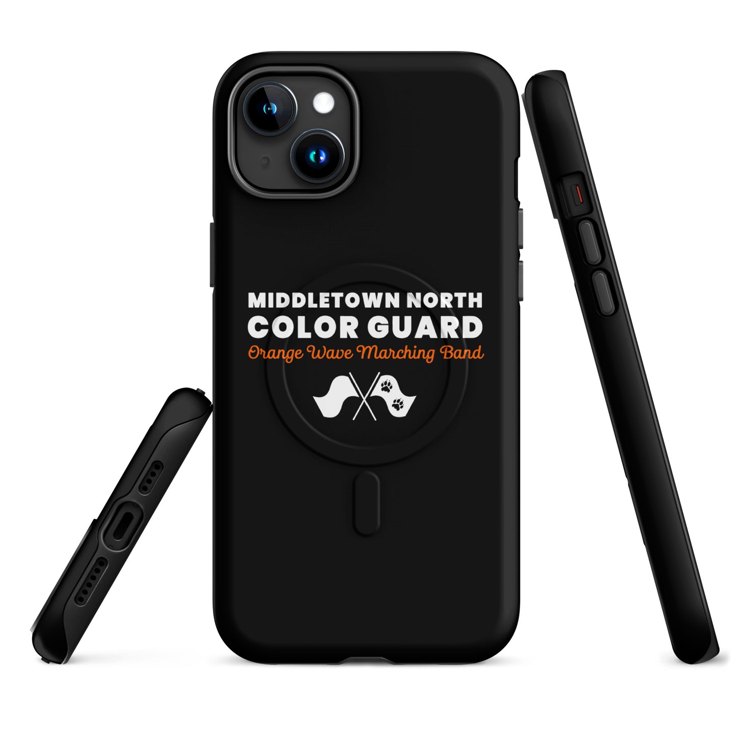 Magsafe Tough Case for iPhone | Orange Wave Marching Band | Modern Script Logo