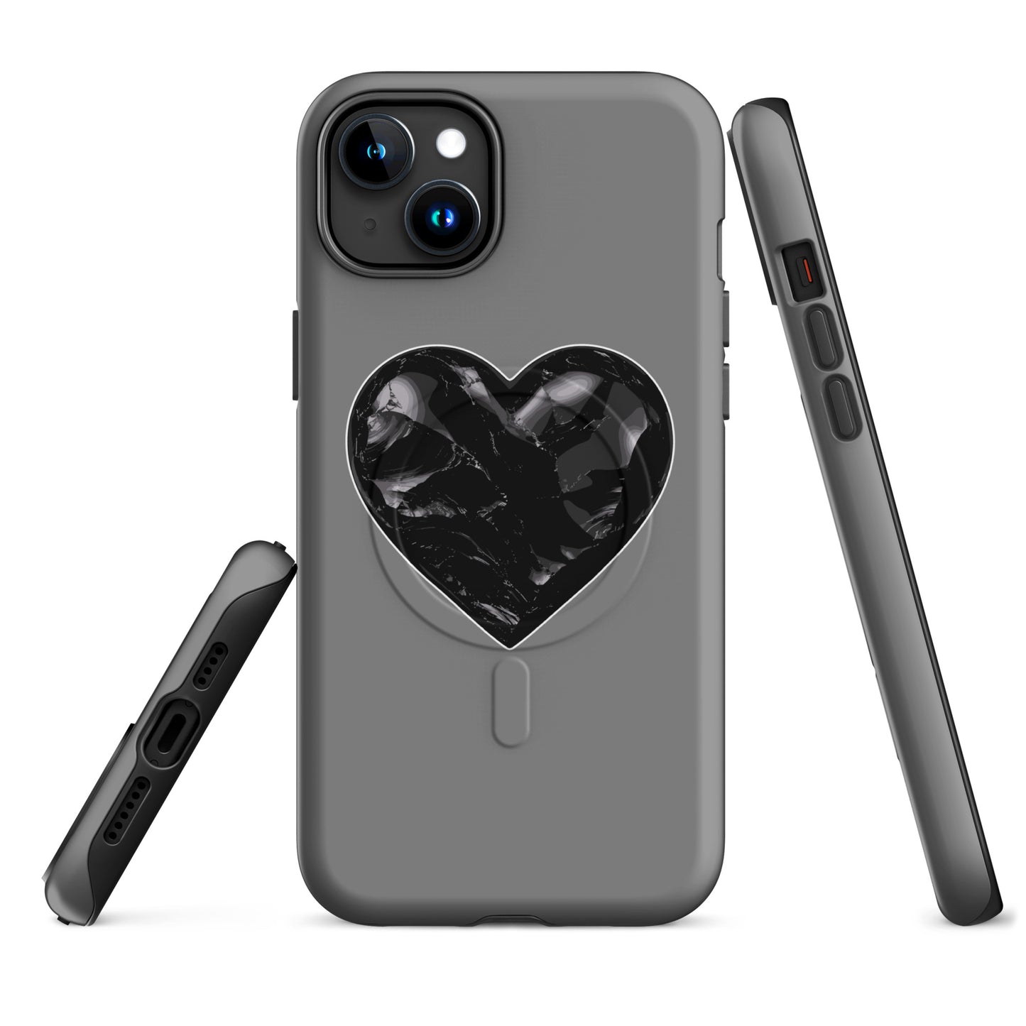 Magsafe Tough Case for iPhone | Obsidian Heartbeat | Heart Crest Logo