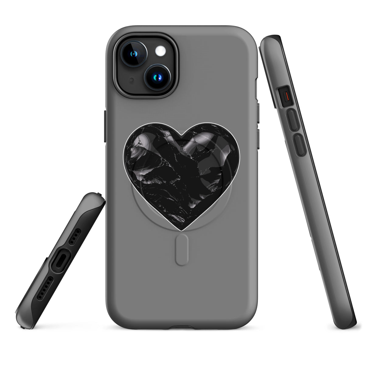Magsafe Tough Case for iPhone | Obsidian Heartbeat | Heart Crest Logo