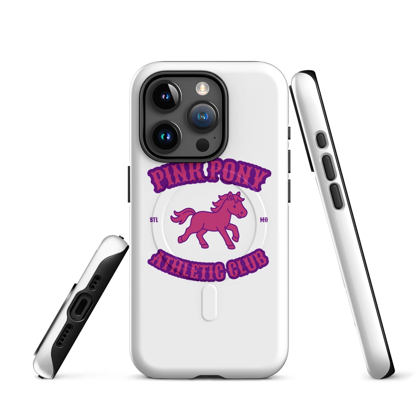Magsafe Tough Case for iPhone | Pink Pony Athletic Club | Crest Logo
