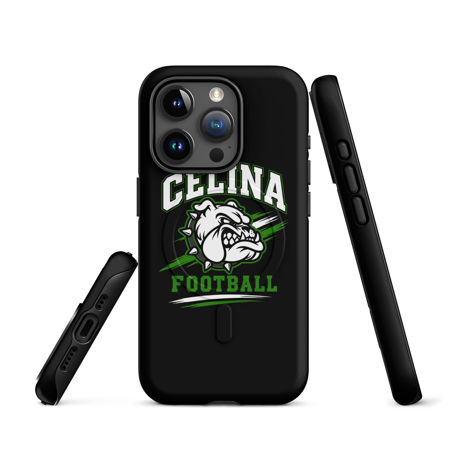 Magsafe Tough Case for iPhone | Celina Black Football | Emblem Logo