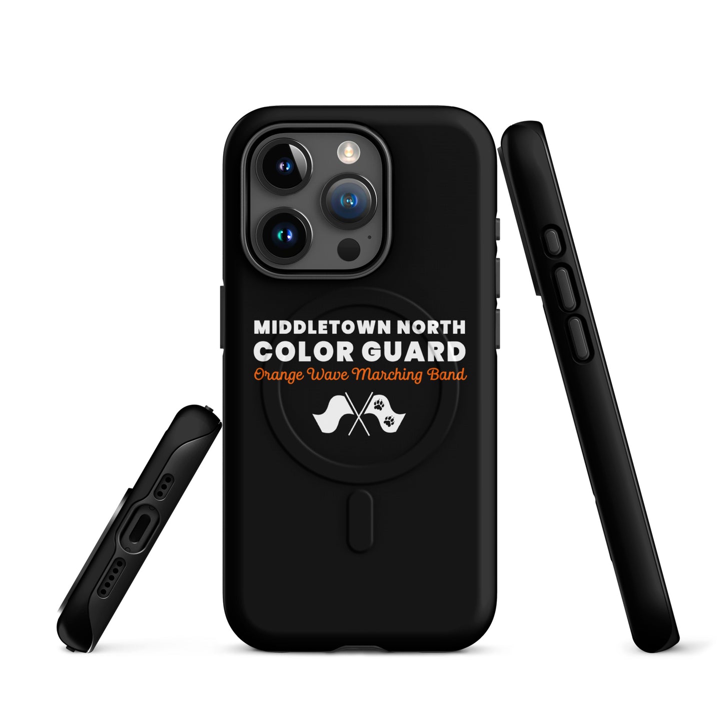 Magsafe Tough Case for iPhone | Orange Wave Marching Band | Modern Script Logo