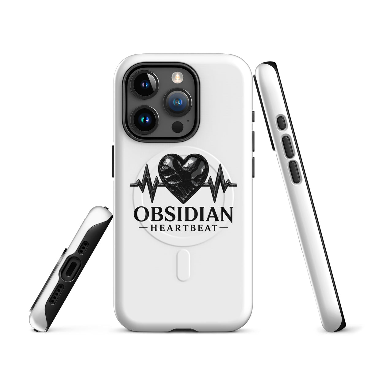 Magsafe Tough Case for iPhone | Obsidian Heartbeat | Pulse Athletics Logo