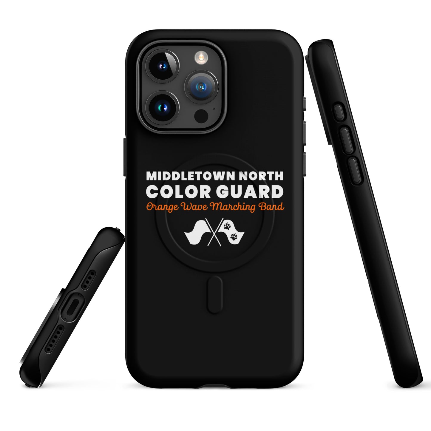 Magsafe Tough Case for iPhone | Orange Wave Marching Band | Modern Script Logo