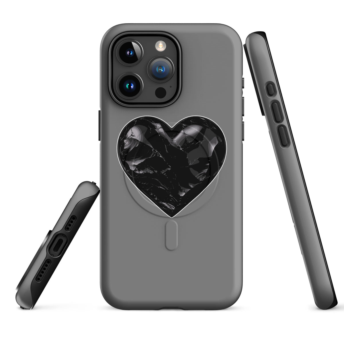 Magsafe Tough Case for iPhone | Obsidian Heartbeat | Heart Crest Logo