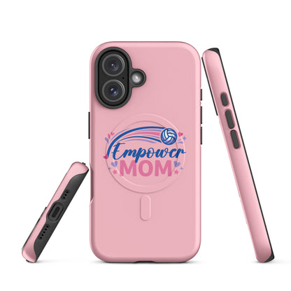 Magsafe Tough Case for iPhone | Empower Volleyball Club | Mom Crest Logo