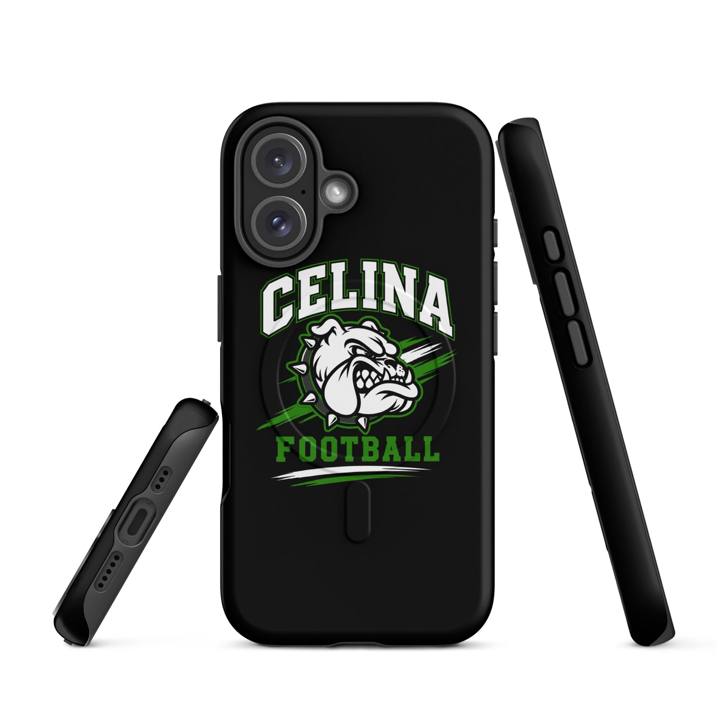 Magsafe Tough Case for iPhone | Celina Black Football | Emblem Logo